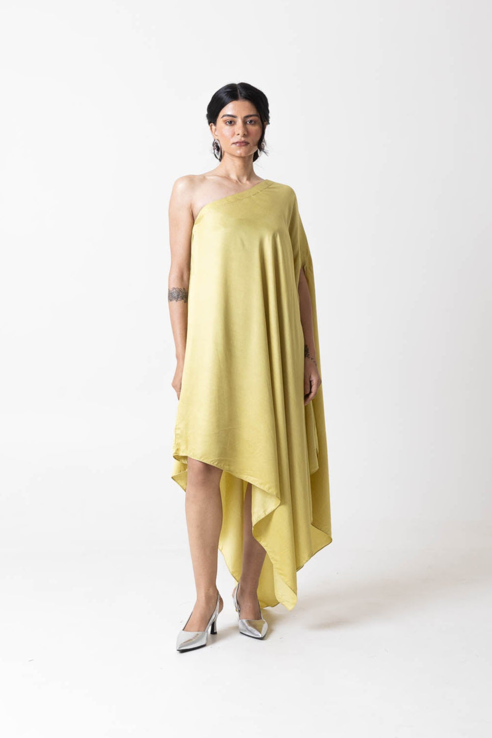 Green Asymmetric Dress