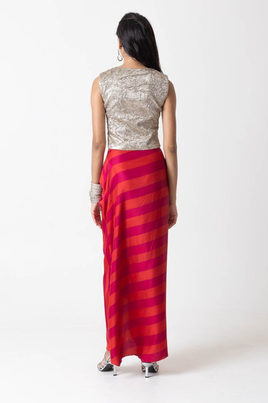 Shaina Waistcoat and Drape Skirt Set