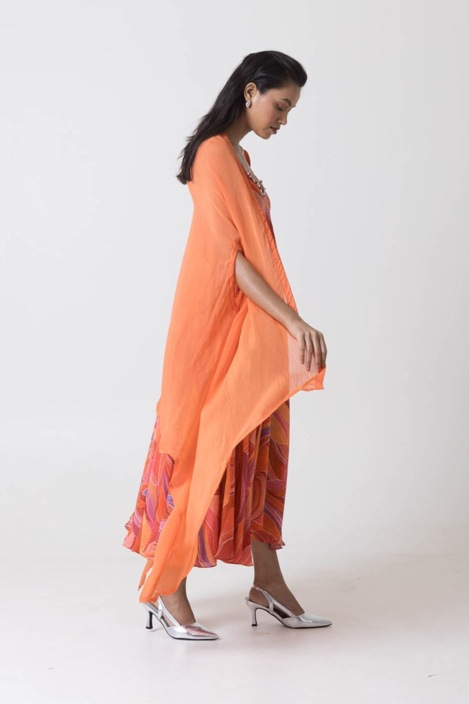 Citrus Dress and Cape Jacket Set