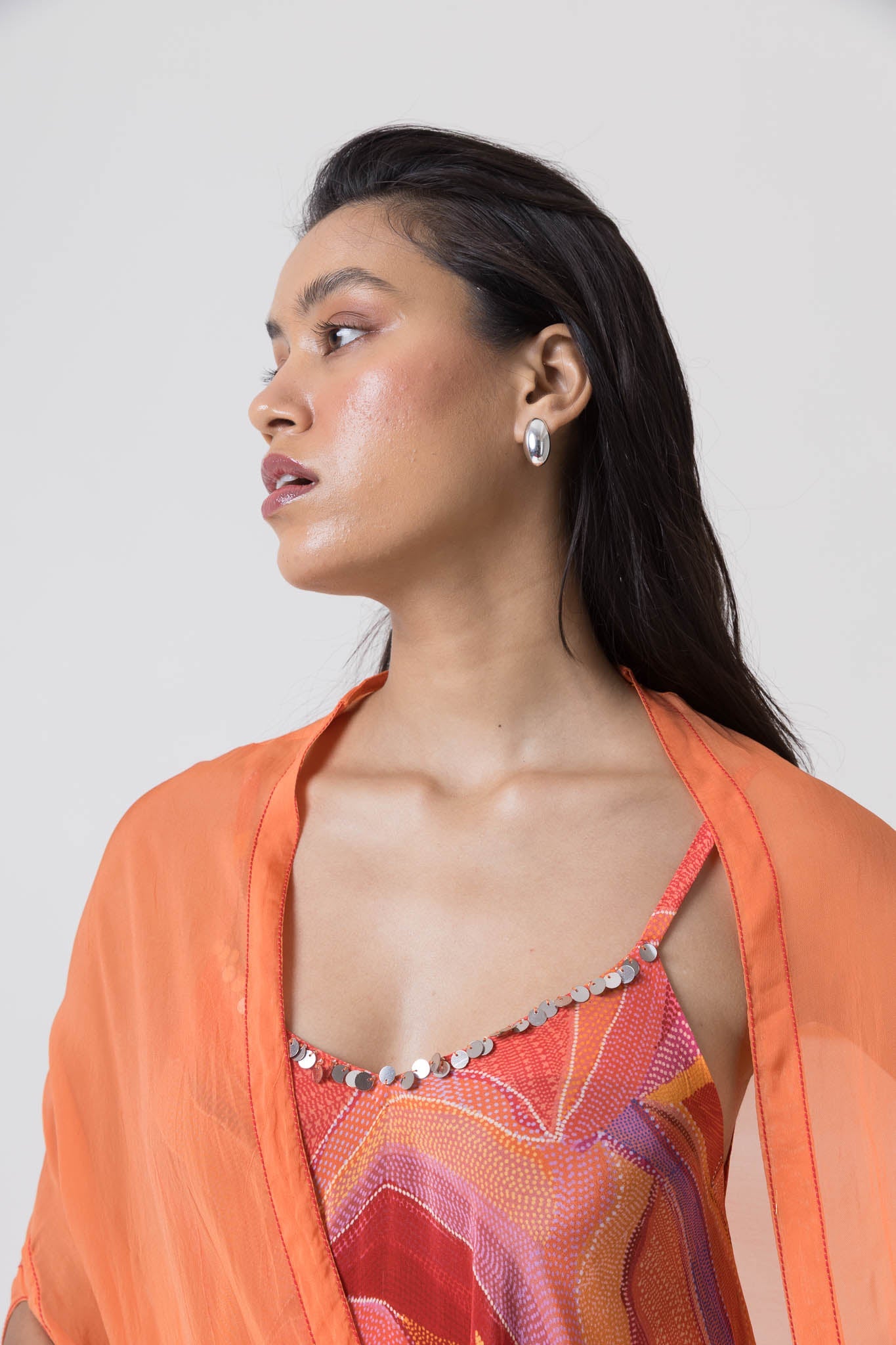 Citrus Dress and Cape Jacket Set