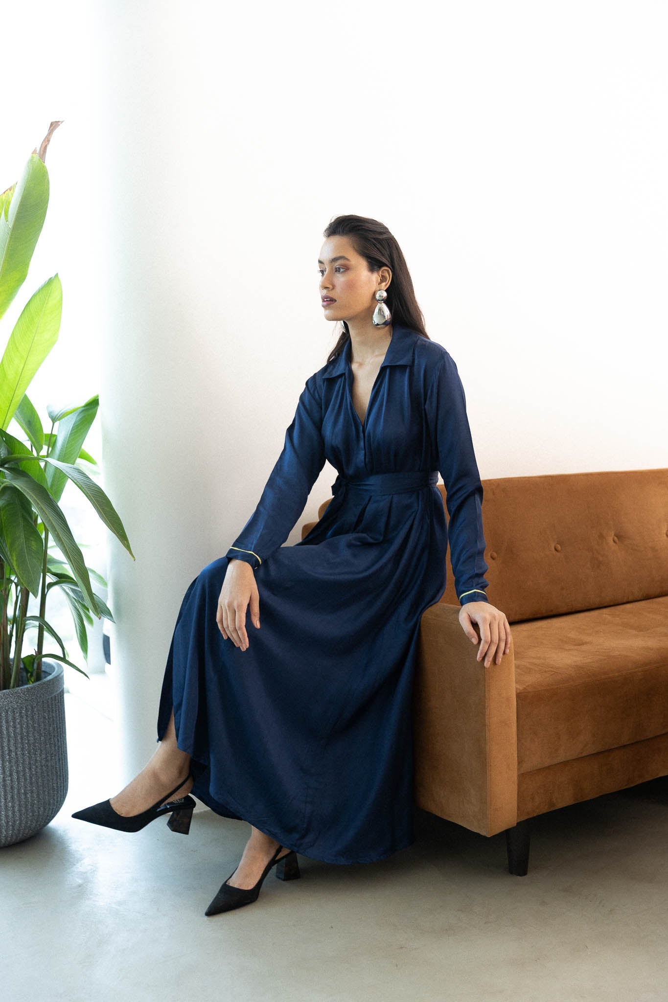 Classic Blue Shirt Dress