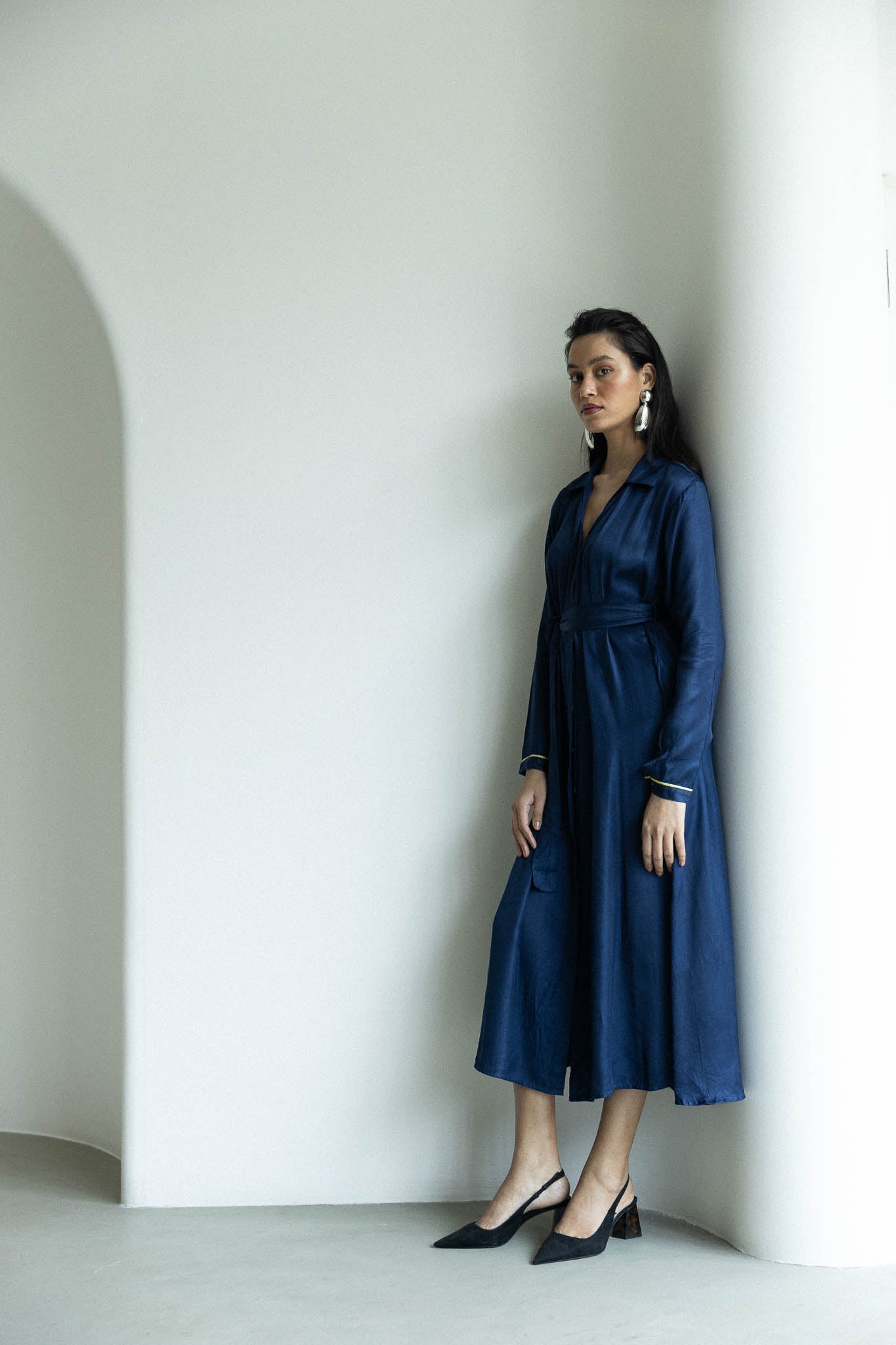 Classic Blue Shirt Dress