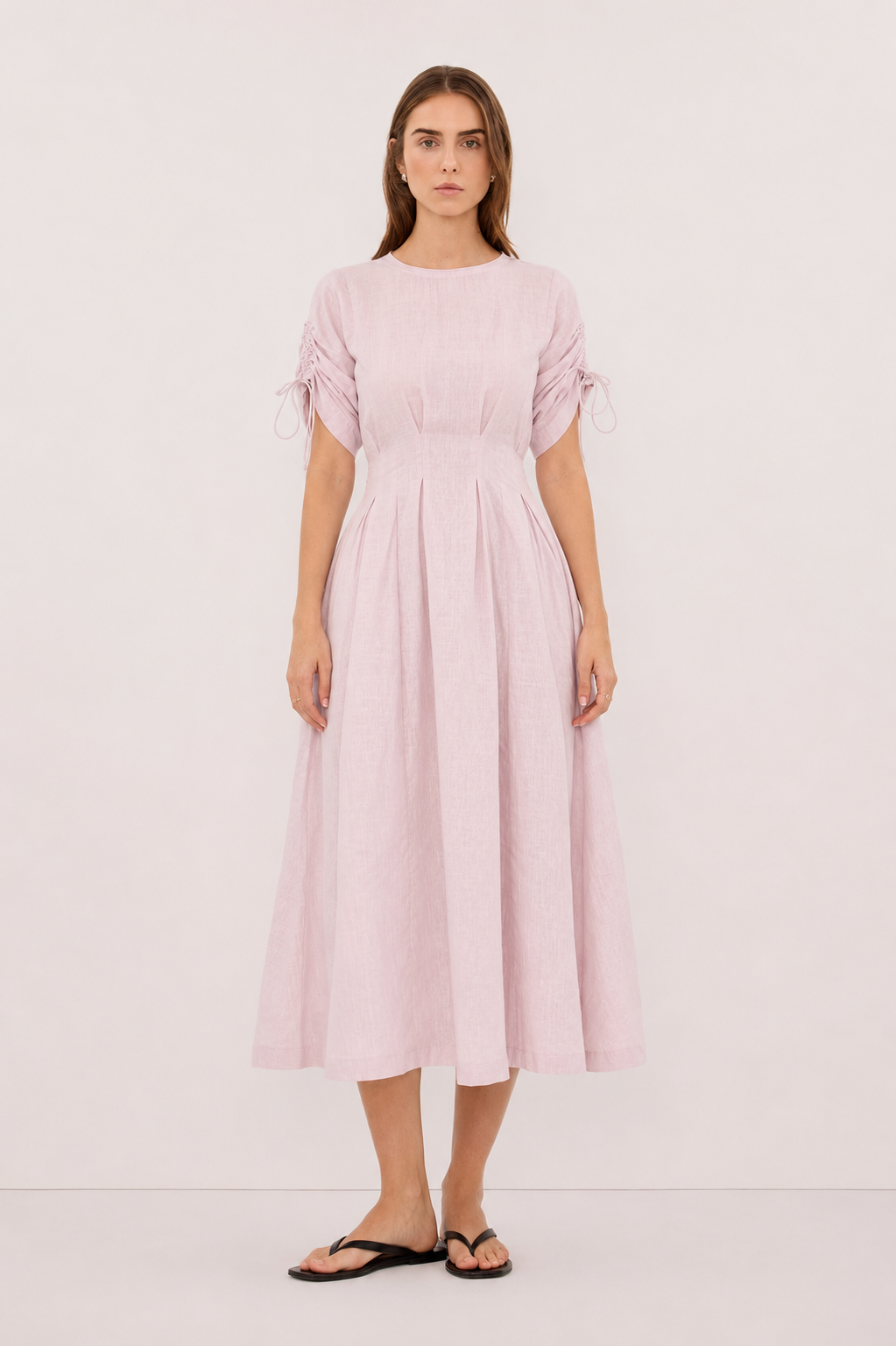 Amelia Linen Dress in Lavender Haze - Pre Order