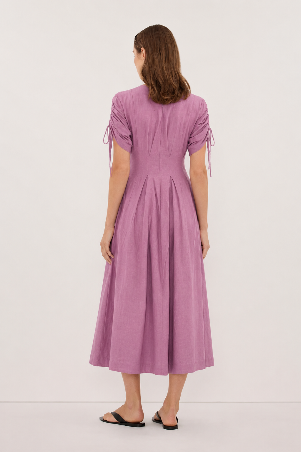 Solenne Linen Dress in Dusty Pink - Pre Order