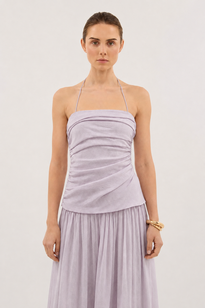 Alaia Linen Dress in Dusty Lilac - Pre order