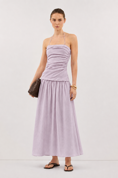 Alaia Linen Dress in Dusty Lilac - Pre order