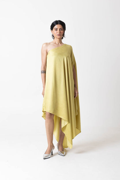 Green Asymmetric Dress