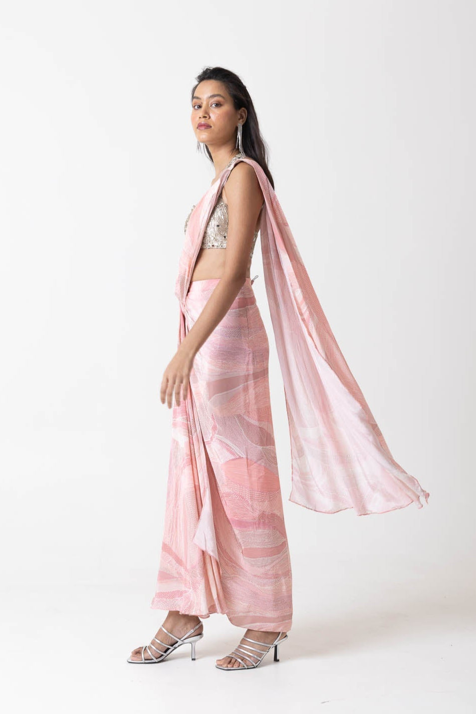 Kaya Drape Skirt and Blouse Set
