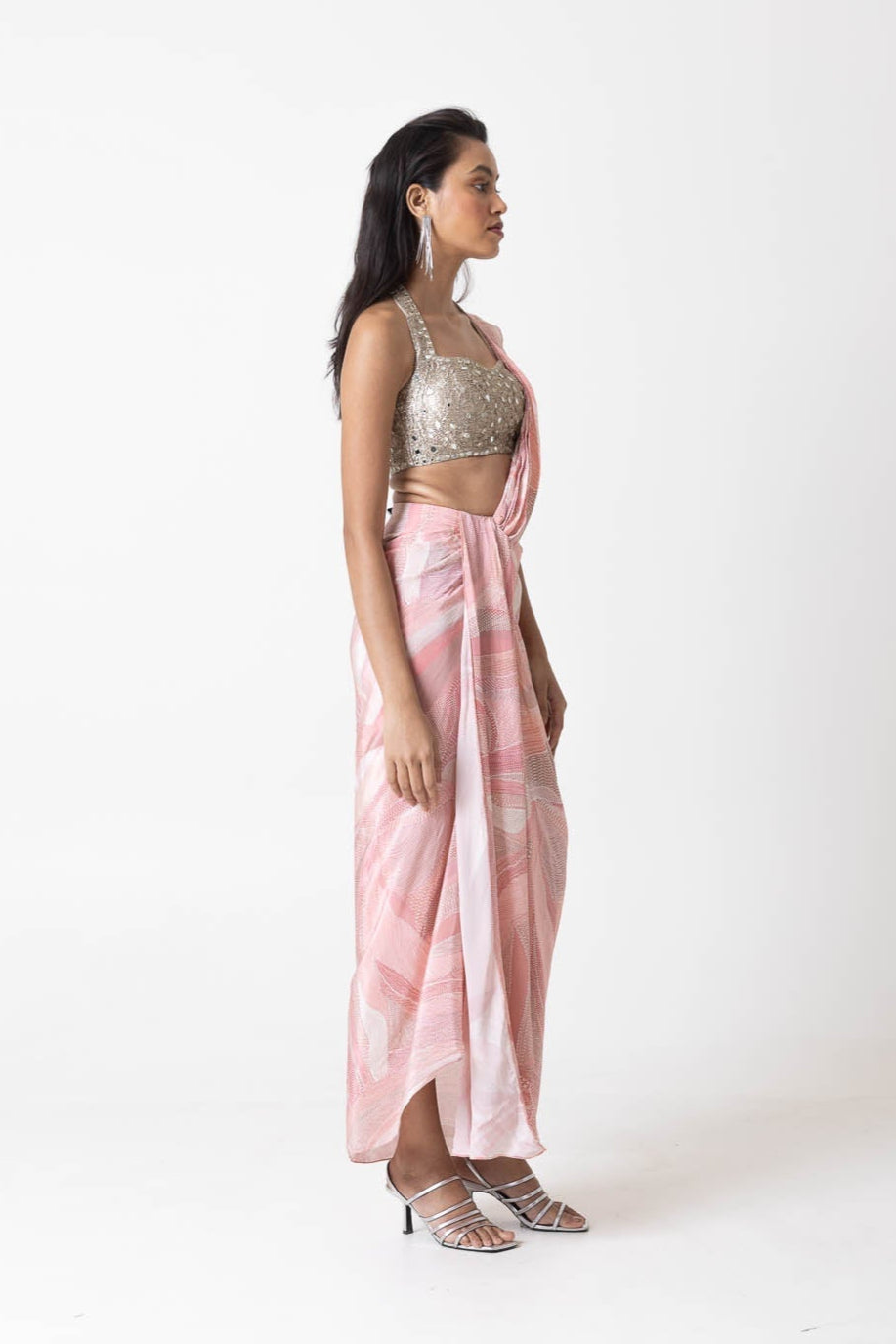 Kaya Drape Skirt and Blouse Set