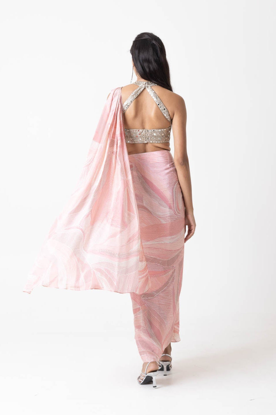 Kaya Drape Skirt and Blouse Set