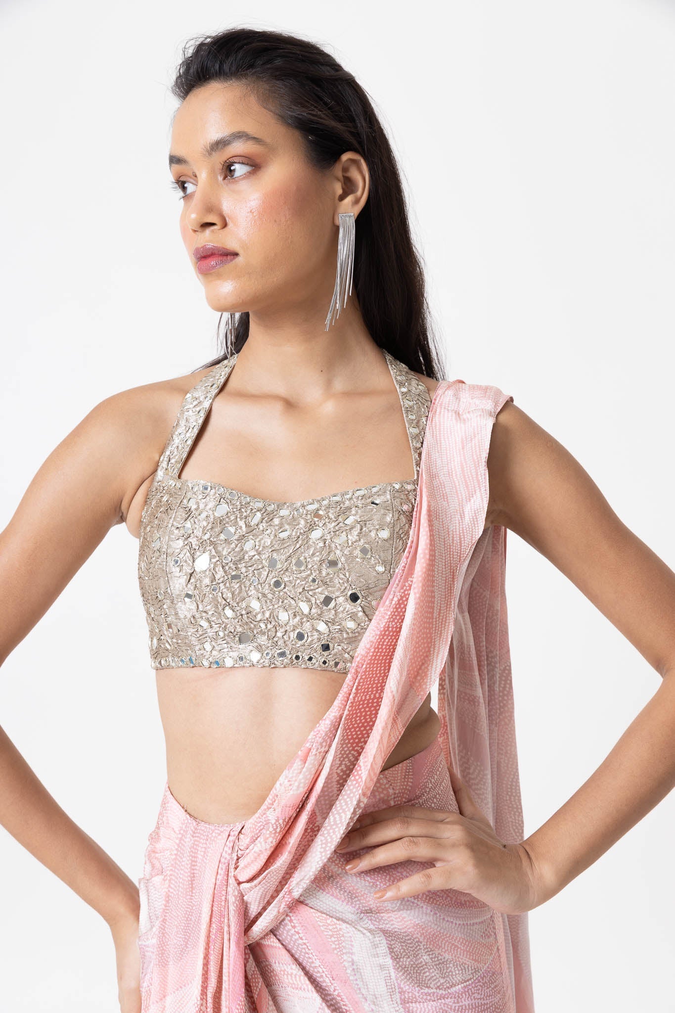 Kaya Drape Skirt and Blouse Set