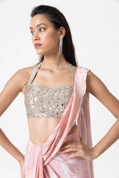 Kaya Drape Skirt and Blouse Set