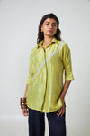 Staple Silk Shirt with Applique Embroidery