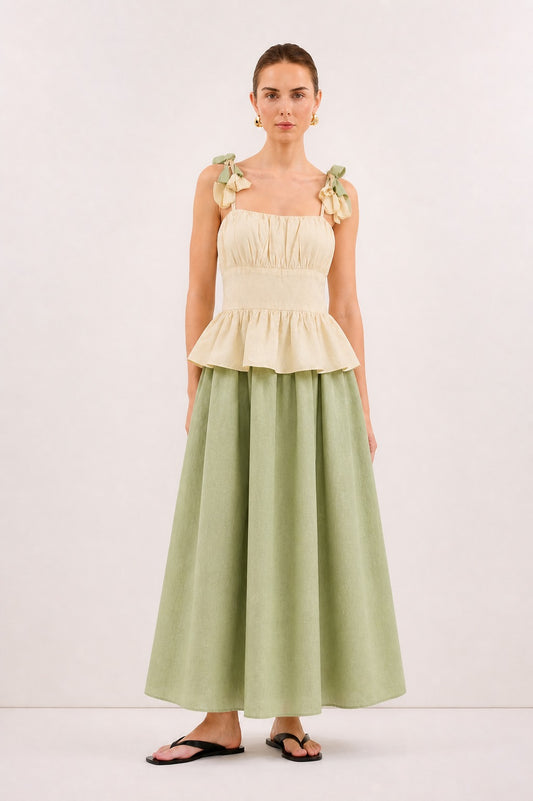 Peplum Midi Dress