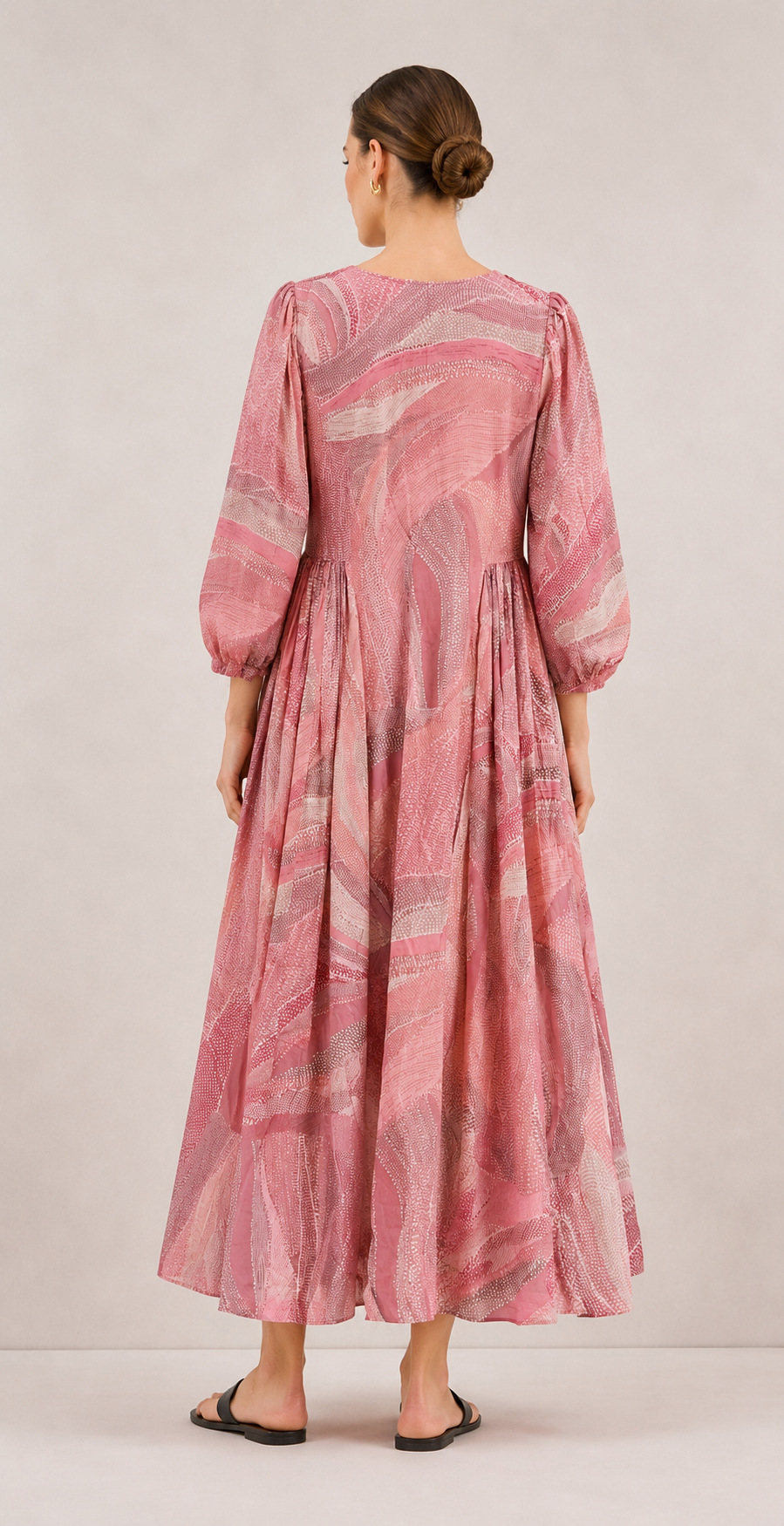 Blush Pink Dot Print Dress